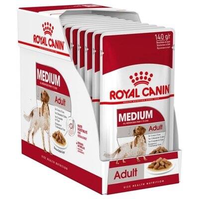 Royal Canin Medium Adult 10x140g Mokra Karma W Sosie Dla Psów Ras ...
