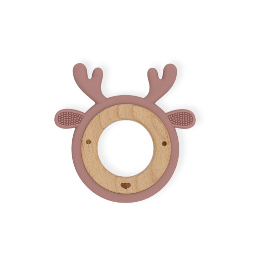 Іграшка для прорізування зубів, сенсорне дерево Zwergensache, силікон, відтінки рожевого