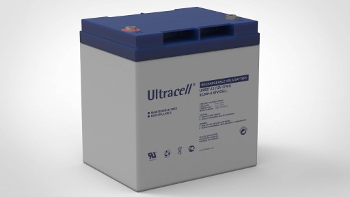 2 аккумулятора agm ultracell uhr 12 в, 27 ач