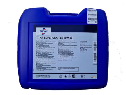 FUCHS TITAN SUPERGEAR LS МАСЛО 80W-90 20л
