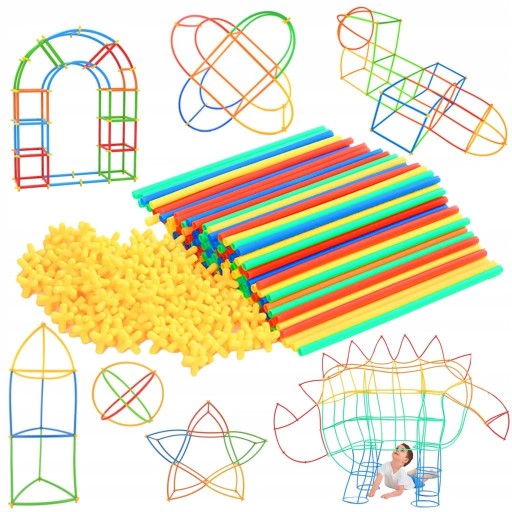 Jeu de construction straws and connectors