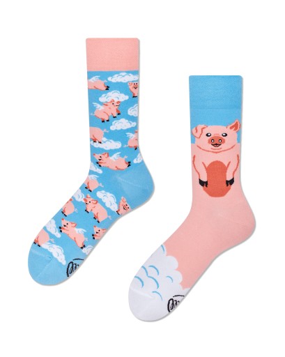 Farebné ponožky MANYMORNINGS Piggy Dream 43-46