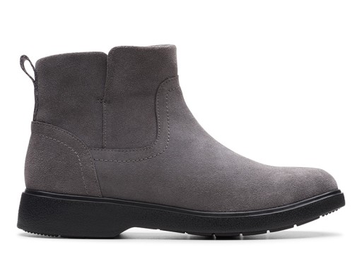 Členkové čižmy Clarks Un Elda Lo sivé kožené 37,5