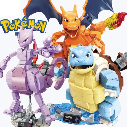 Pokémon ポケモン charizard pikachu mewtwo Pokemon Mewtwo klocki 347 elementów w pudełku Charizard