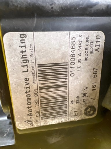 light left BMW X5 E70 06-10 Xenon EU 7161587