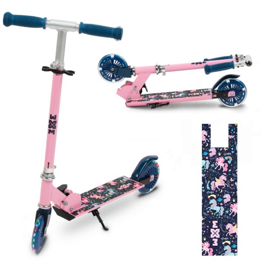 Самокат складаний Kidwell WXM Skipo Unicorn синьо-рожевий