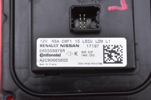 riadiaca jednotka modul LED ľavý 260559976R RENAULT MEGANE 4 IV 16-20