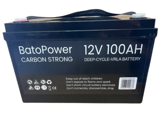 Необслуговувана вугільна батарея 12v 100ah для човна, понтона, кемпера, візка ups