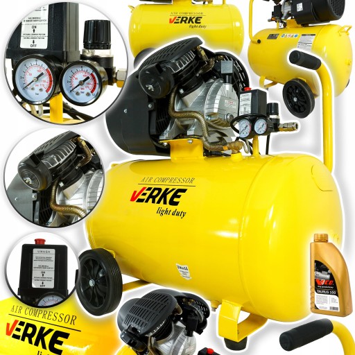 Компресор масляний, 2 поршня, 100 л, редуктор 8 бар