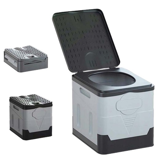 ТУАЛЕТ ПОРТАТИВНИЙ ТУРИСТИЧНИЙ ТУАЛЕТ ВІДРО СКЛАДАНИЙ ДЛЯ КЕМПІНГУ КЕМПІНГ 20Л