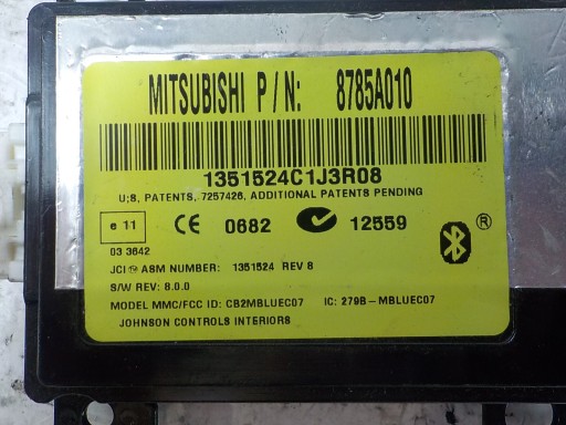 MITSUBISHI OUTLANDER II modul Bedienteil BLUETOOTH 8785A010