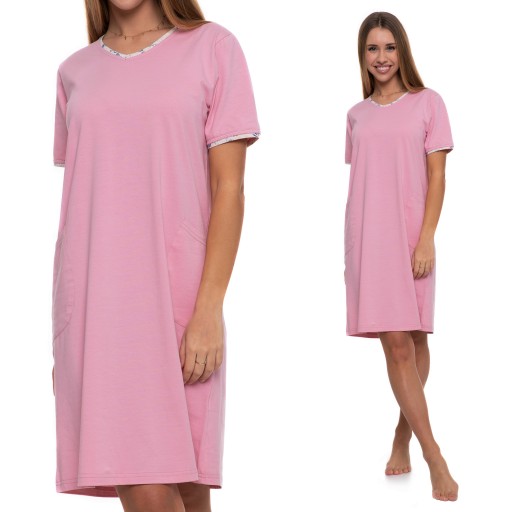 Moraj Klasická nočná košeľa ružová 3200-002 L