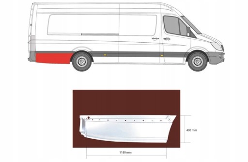 3547608 - Ремонт крила заднього правого MERCEDES SPRINTER 06-
