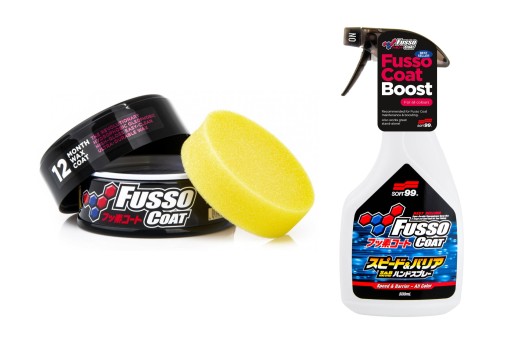 SOFT99 FUSSO SET Fusso Coat 12 месяцев Воск Темный Воск + Средство быстрой обработки БЕСПЛАТНО