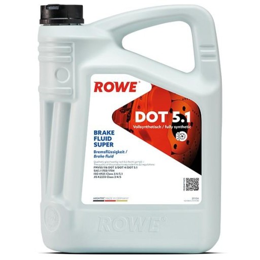 ТОРМОЗНАЯ ЖИДКОСТЬ ROWE BRAKE FLUID SUPER DOT 5.1 5L