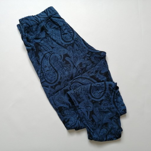 H&M wzorzyste spodnie wiskozowe PAISLEY r. 34