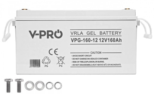 2× батарея вольт polska gel vpro solar 12v 160ah