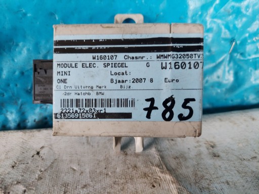MINI R55 R56 61356915061 Centralina Specchietto