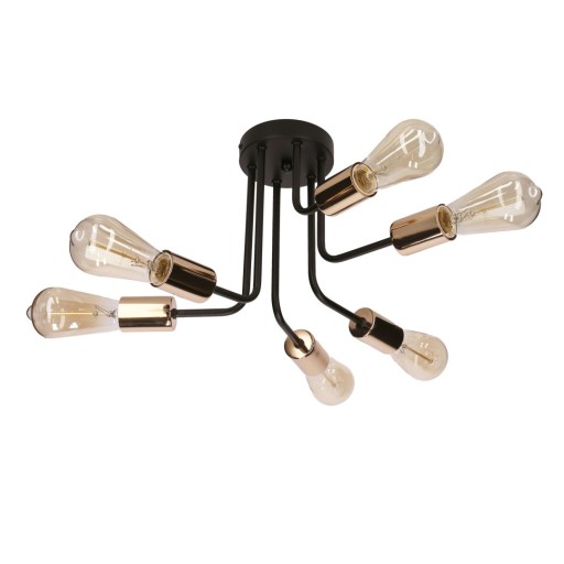 Spill Lampa Wisząca 6X60W E27 Czarny