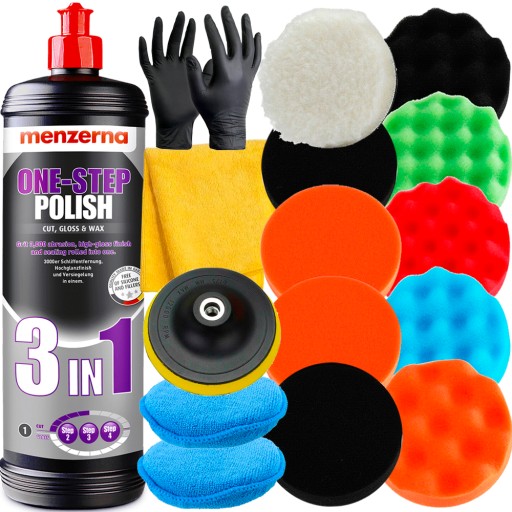 ПОЛИРОВАЛЬНАЯ ПАСТА MENZERNA 3В1 НАБОР ГУБОК АППЛИКАТОР