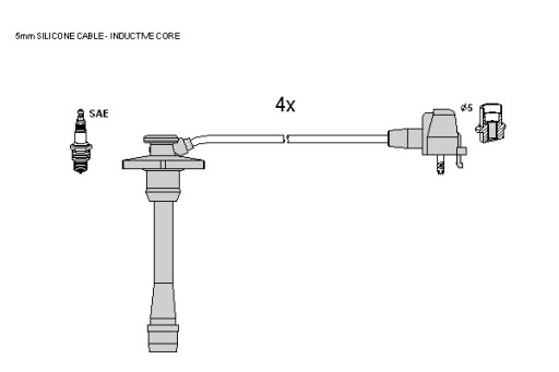 9598 - КАБЕЛЬ ЗАЖИГАНИЯ STARLINE TOYOTA AVENSIS CARINA E CELICA COROLLA