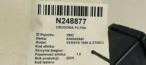 Gehäuse filter WEGLOWEGO 16164 0012 KAWASAKI VERSYS 1000 (LZT00C)