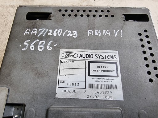 RADIO OE 6S61-18C815-AJ FORD FIESTA MK6 VI