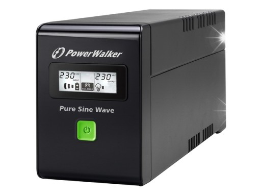 Ибп power walker 800ва 2xpl 230в rj11/45 вход/выход usb жк-дисплей vi 800 sw/fr