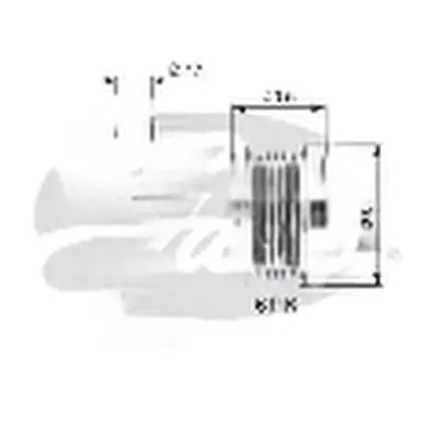 Шкив сцепления генератора oap7103 gates