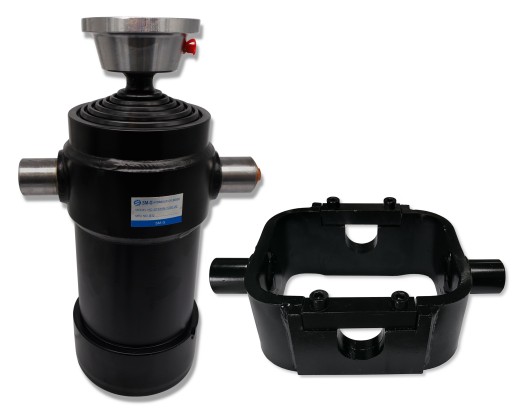 7393.ST6.1250.KOŁYSKA.Qq - Привод телескоп опрокидывания ход 1250ММ 12Т колыбель