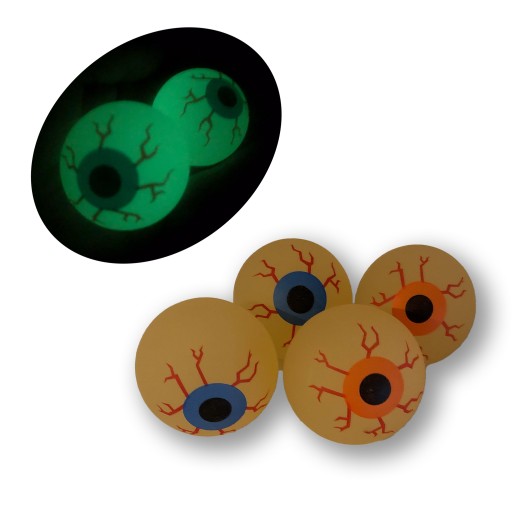 Гумовий м'яч Веселе смішне око світиться в темряві