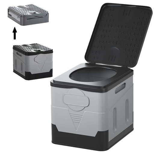 ПОРТАТИВНИЙ ТУАЛЕТ СКЛАДАНИЙ ВІДКРИТИЙ ТУАЛЕТ ВІДРО 20L ДЛЯ ПОДОРОЖЕЙ КЕМПІНГ