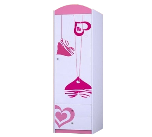 Шафа Happy Babies HAPPY 60 x 187 x 54 см відтінки рожевого