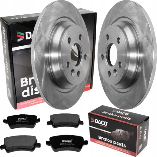 Диски + колодки Daco задній для Volvo S80 XC70 V70 V60
