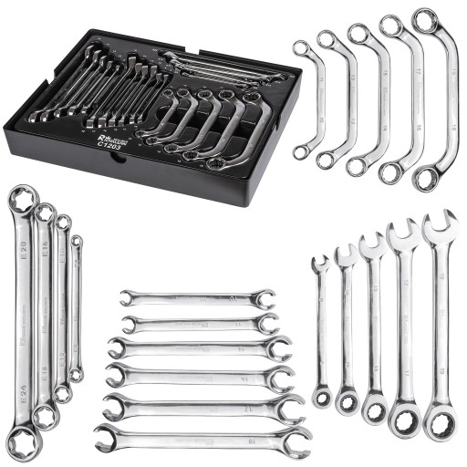 RICHMANN КЛЮЧІ ВИГНУТІ ПЛОСКІ 20 ЕЛЕМЕНТІВ ЛОТОК