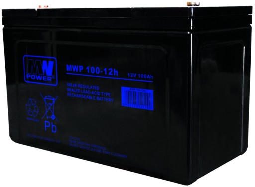Аккумулятор agm аккумулятор vrla power mwp 12v 100ah mwp100-12h источник питания mwp100