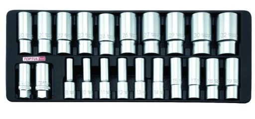 КОВПАЧКИ 1/2 ДОВЖИНОЮ 8-32 ММ 6K 22ШТ TOPTUL GAAT2202