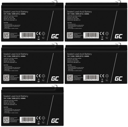 5x agm green cell 12 в 24 в 36 в 48 в 60 в 9ah автомобильный скутер велосипед ибп солнечные панели