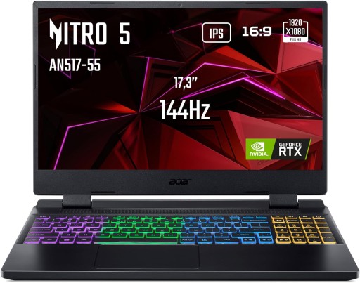 Herný notebook Acer Nitro 5 i7-12650H 16GB DDR5 RTX 4060 TGP 140W 144Hz