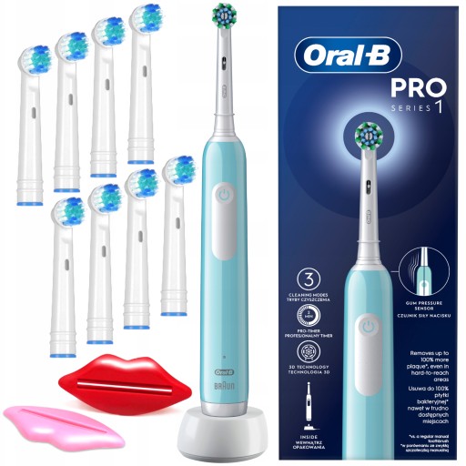 Otočná elektrická zubná kefka Oral-B Pro  1 Blue Hroty