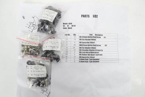 R19801 - Yamaha YZF-R1 1998-2001 - болты обтекателя KPL