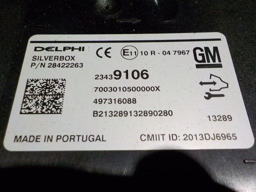 OPEL INSIGNIA Module BSI UCH SILVERBOX 23439106