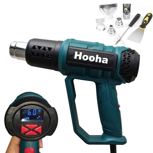 ЭЛЕКТРИЧЕСКАЯ ТЕПЛОВАЯ ПИСТОЛЕТКА+ЖК 60-650C 6 МЕХАНИЗМОВ 2000ВТ 230В