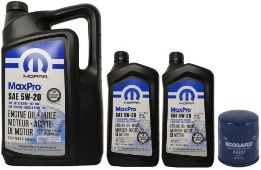 MOPAR 5W20 7L + ФІЛЬТР JEEP DODGE CHRYSLER RAM