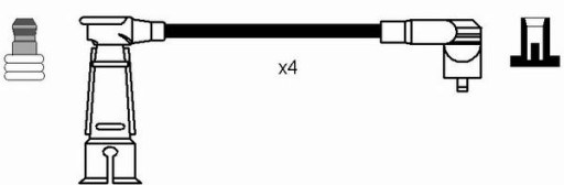 Комплект кабелей высокого напряжения alfa romeo rc-ar914