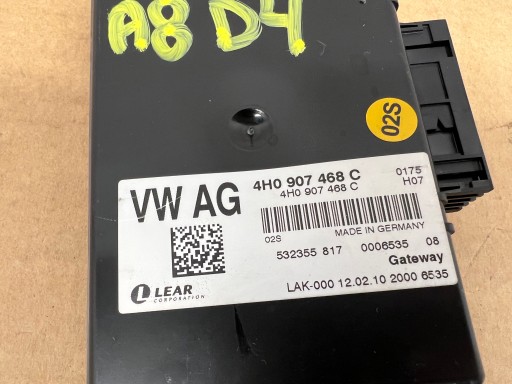 Audi A8 D4 Bedienteil gateway 4H0907468C