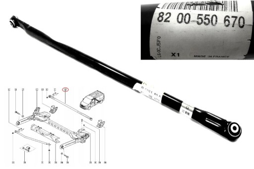 0000 - Задний стабилизатор поперечной устойчивости trac ii vivaro orig