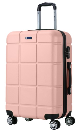 Середня валіза Indivitems ABS XHA160 BABY PINK M 65 л