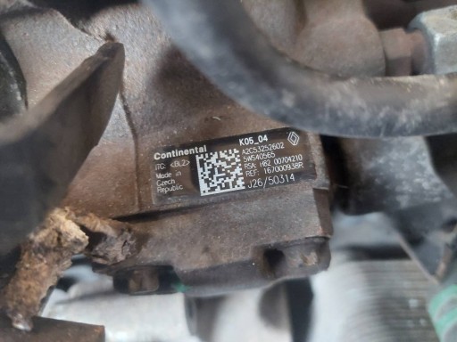 Motor DIESEL + UKLAD WTRYSKOWY + TURBINA RENAULT MEGANE III K9K836 1.5 DCI