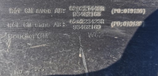 OPEL MOVANO B lift 19- Stoßstange vorne 620221442R 93462168 620223423R 9346216